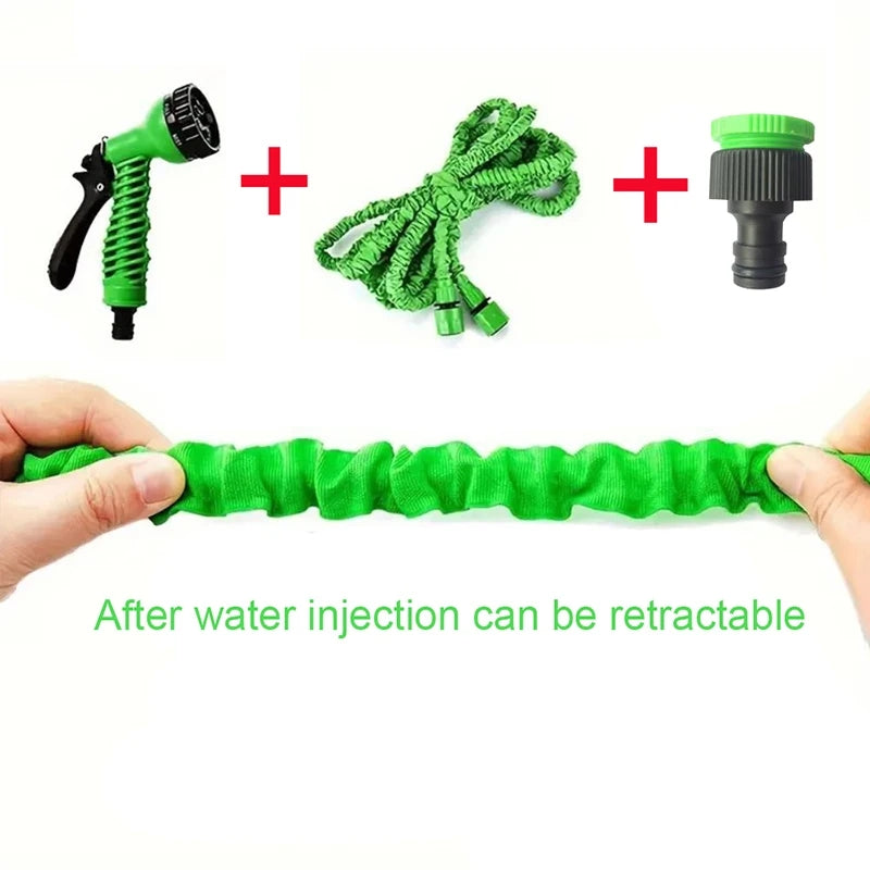 Retractable Magic Hose High Pressure Car Wash Water Gun Garden